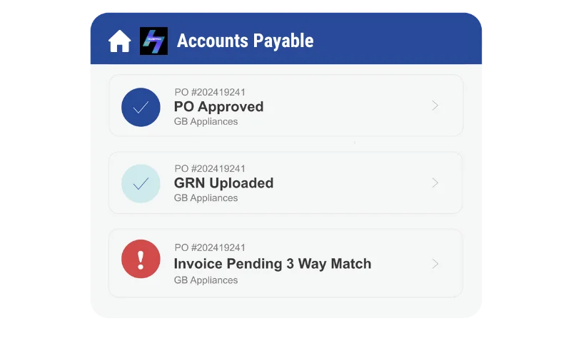 HubPro three-way invoice matching