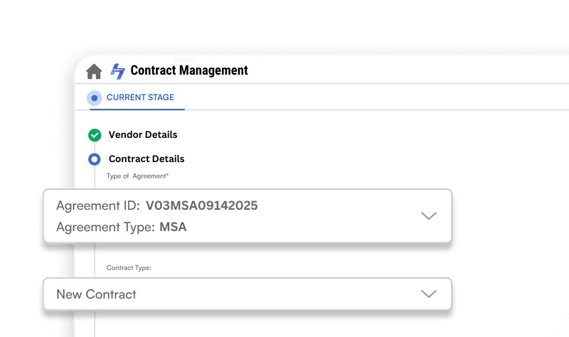 HubPro contract management interface