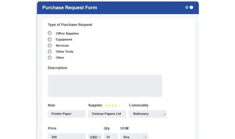 HubPro purchase requisitions workflow
