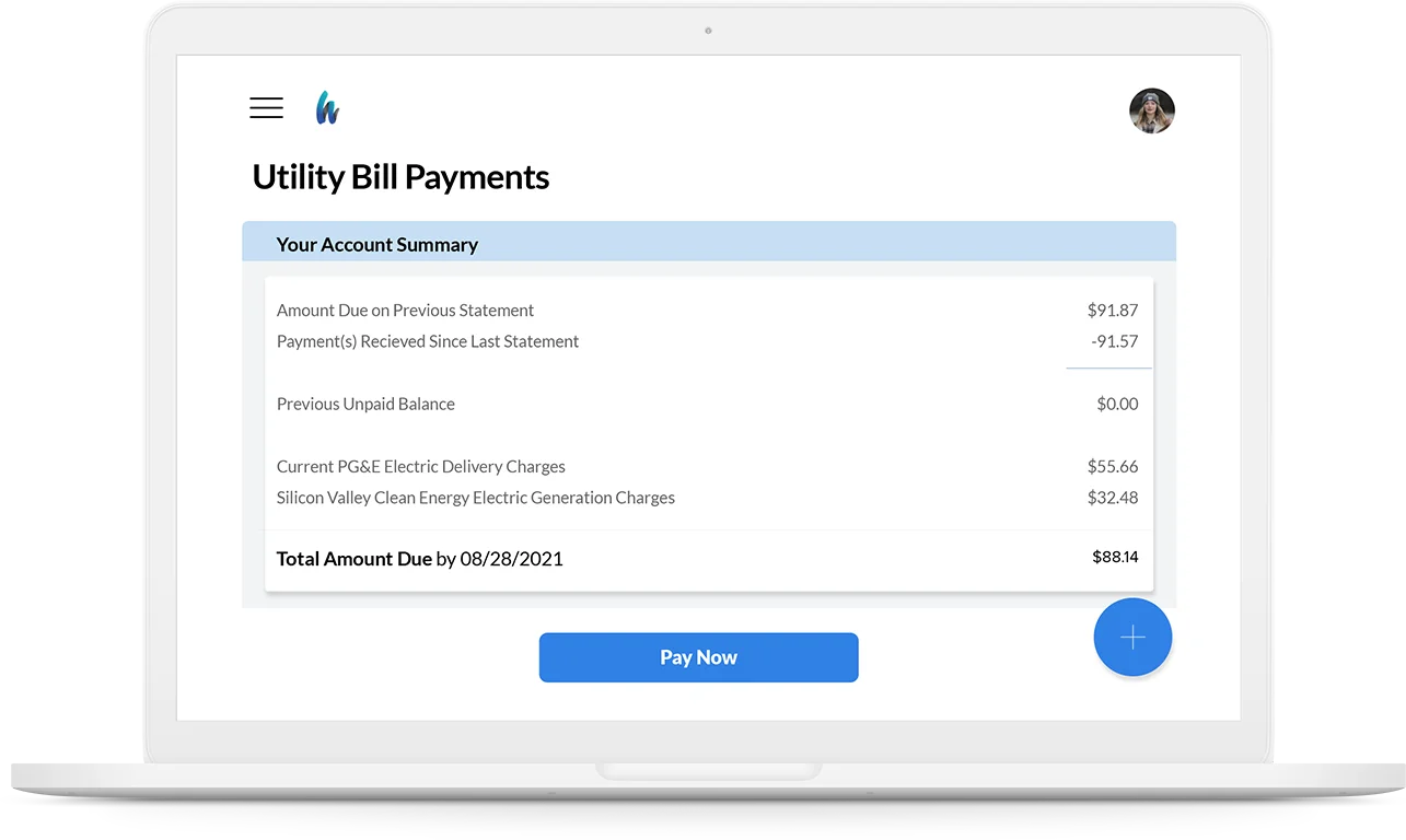 hubbler platform to manage utility bill payments