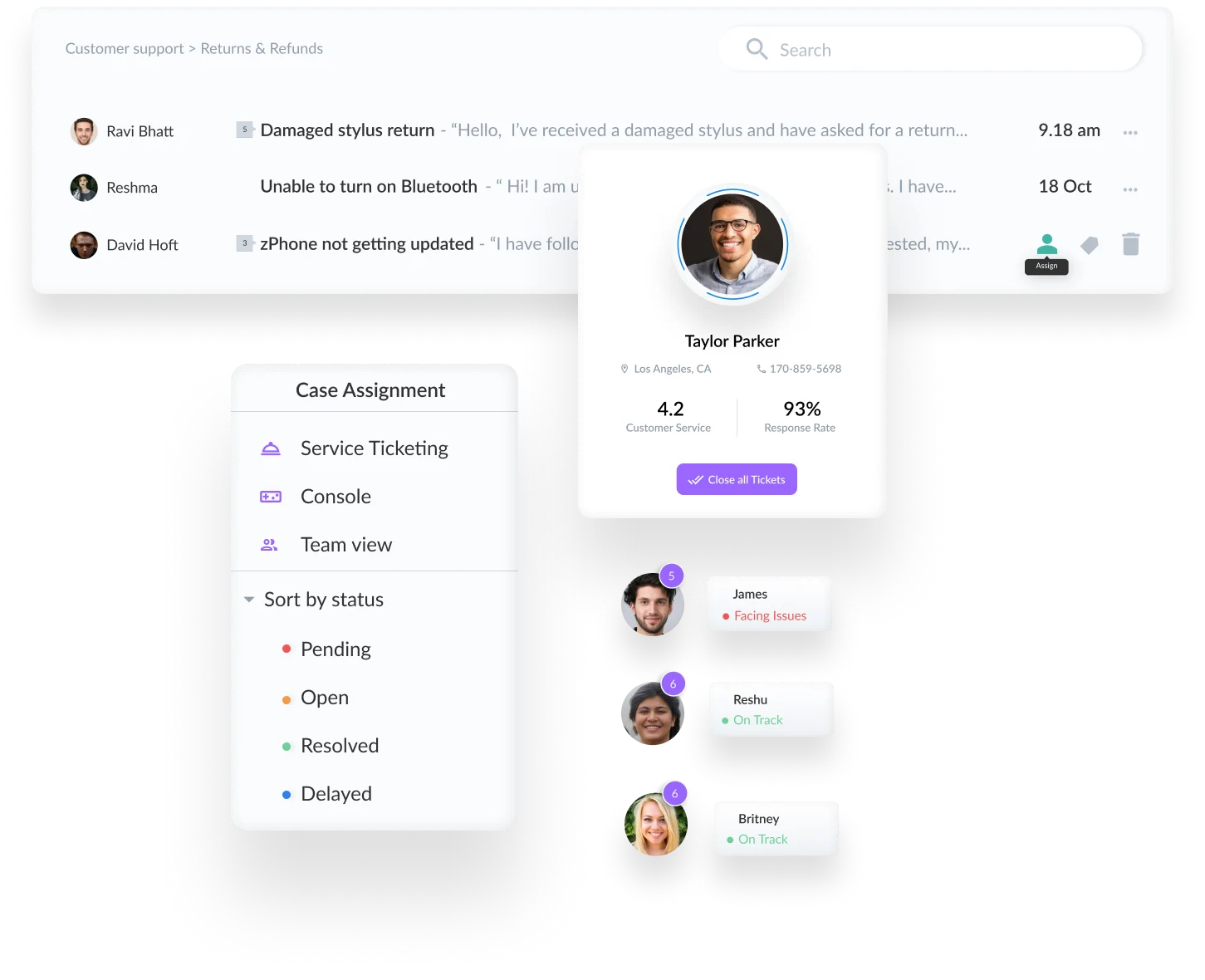Ticket assignment workflow